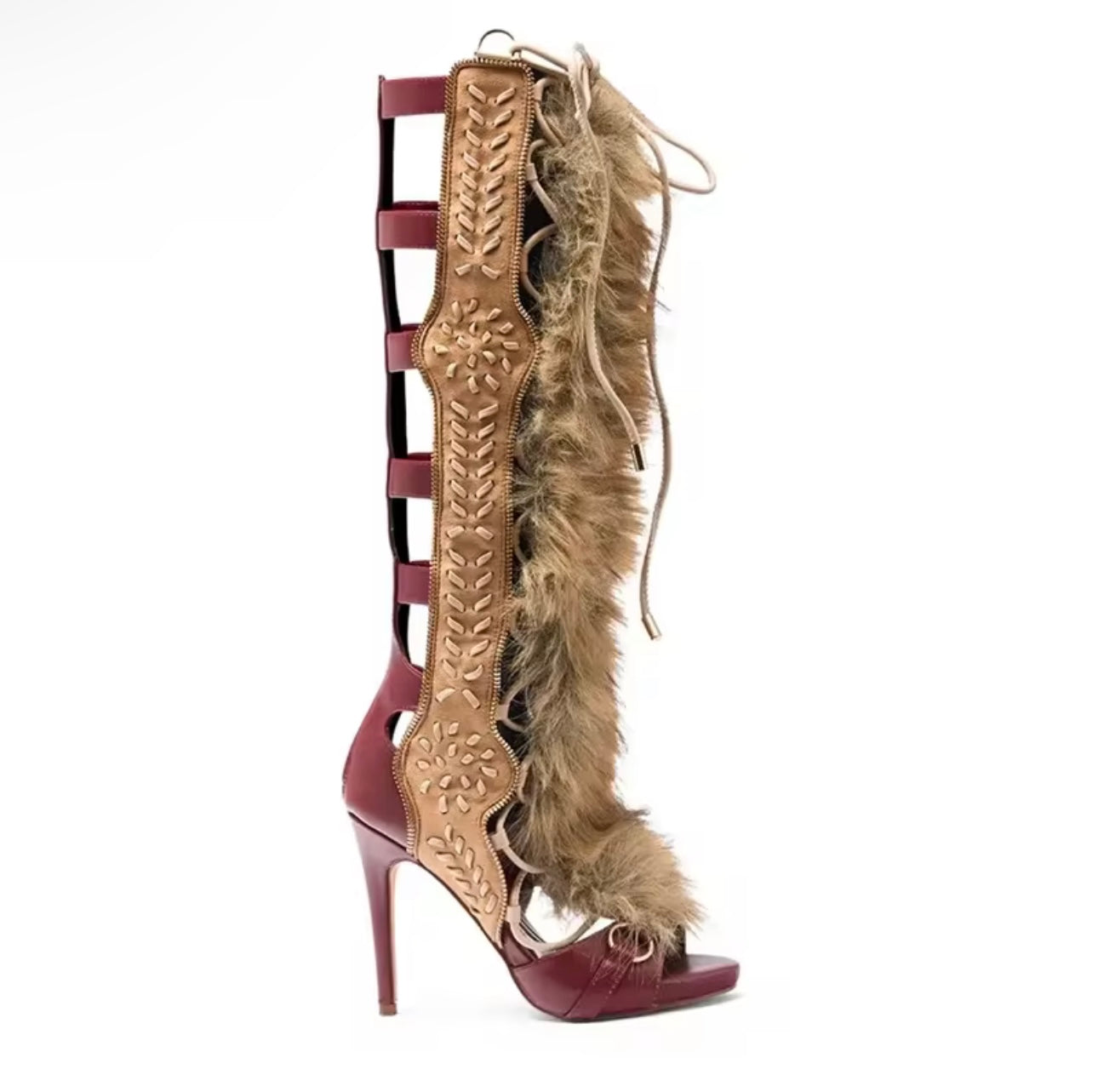 Fox Fur Extendo Heels