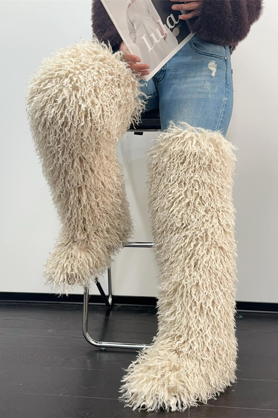 1Mongolian Fur Boots (Pre Order)