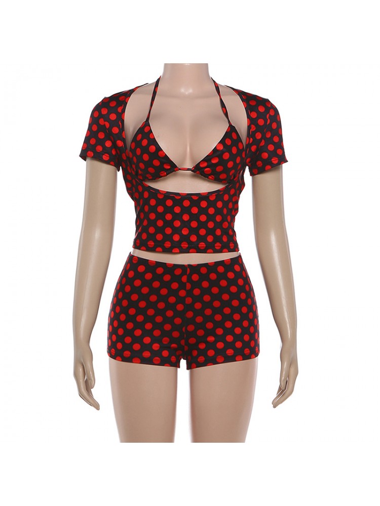 Polka Seduction 3pc short set
