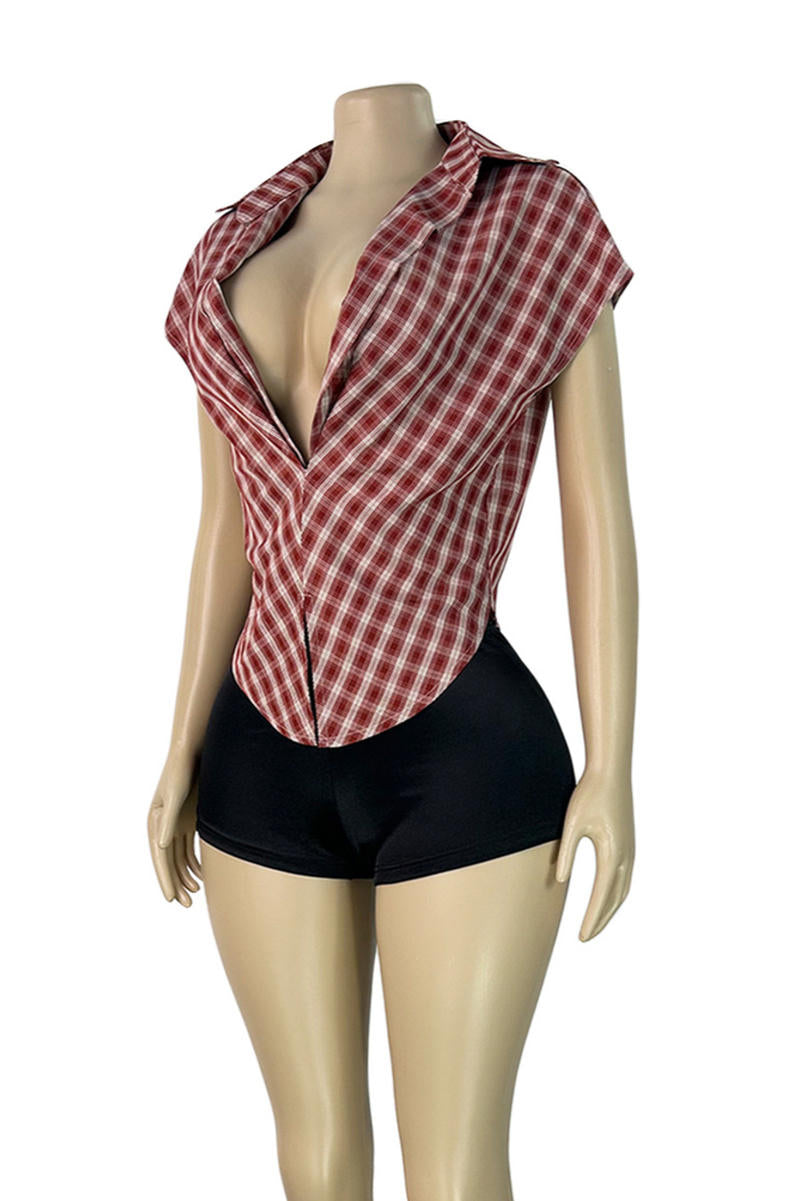 Plaid Top