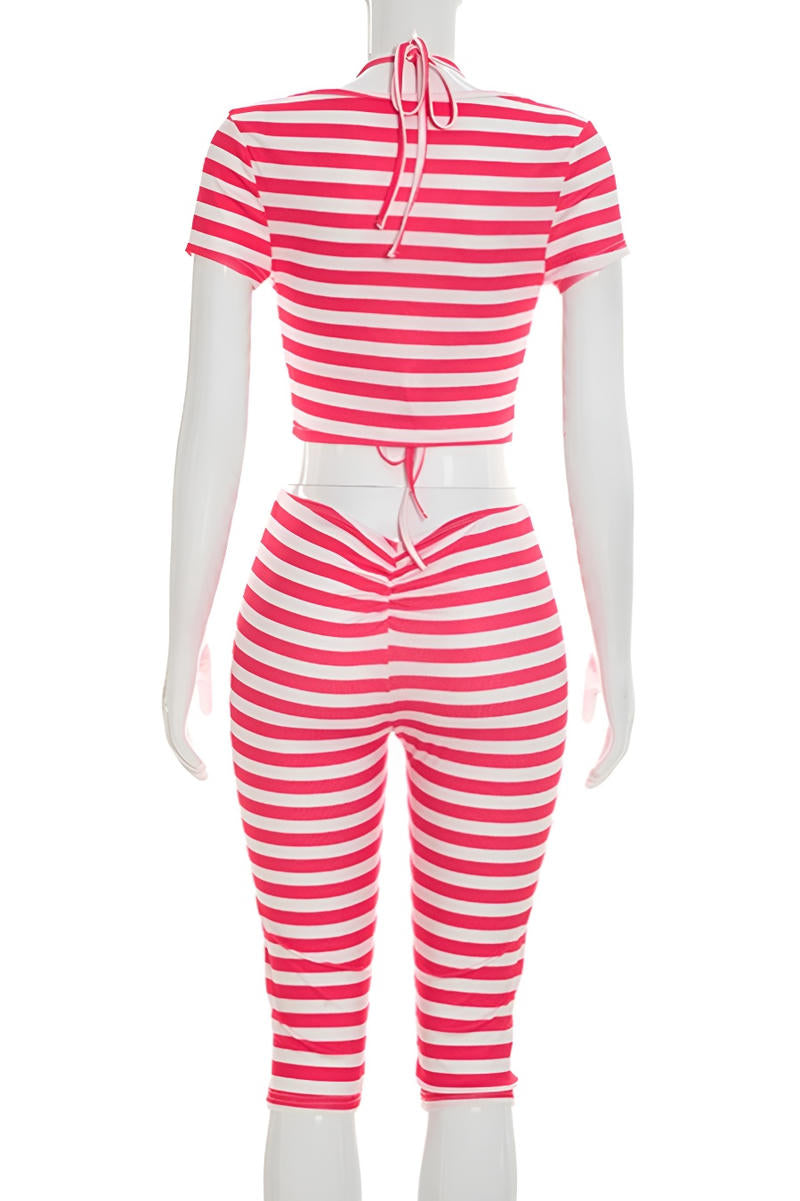 Stripes Capri Set