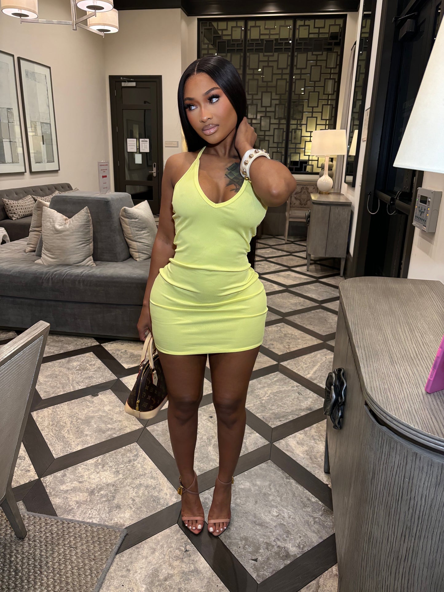 BASICS RIBBED TANK DRESS