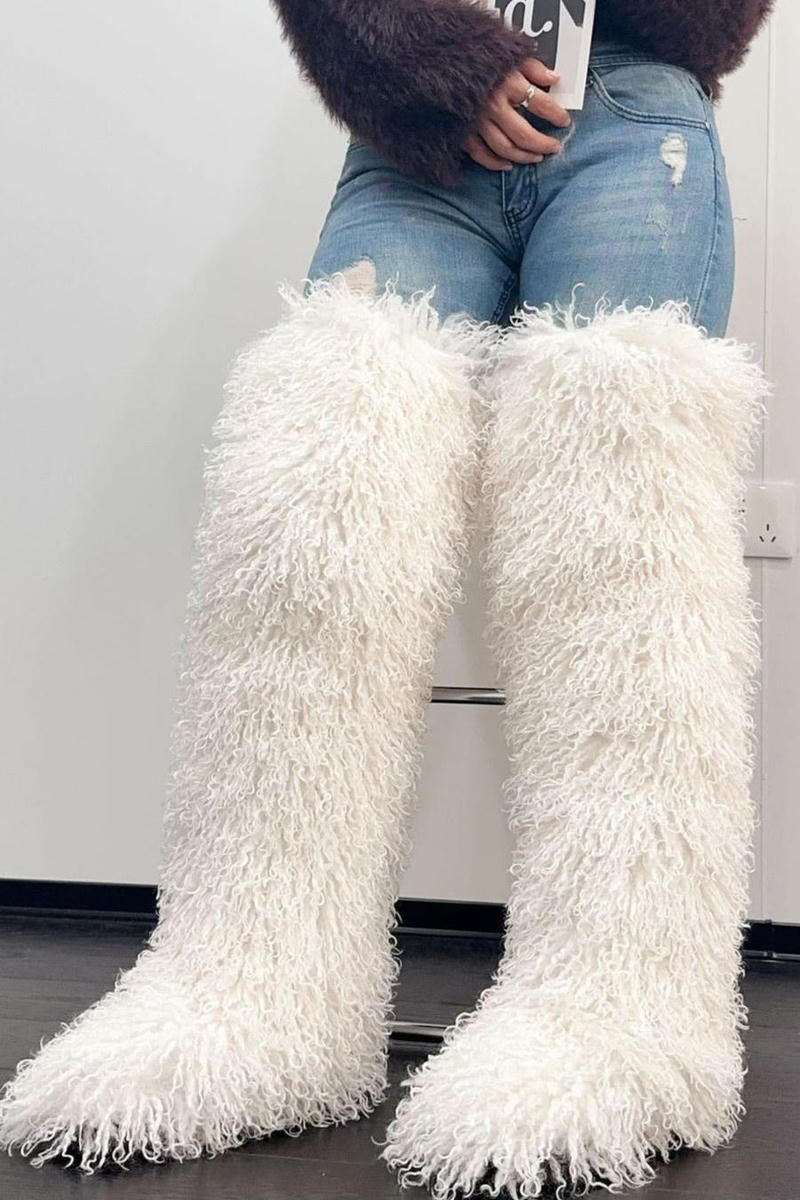 1Mongolian Fur Boots (Pre Order)