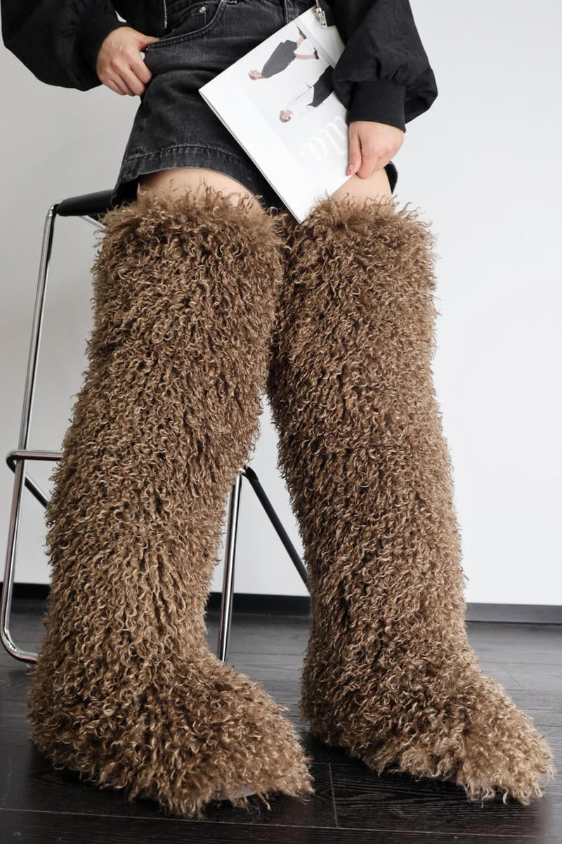 1Mongolian Fur Boots (Pre Order)